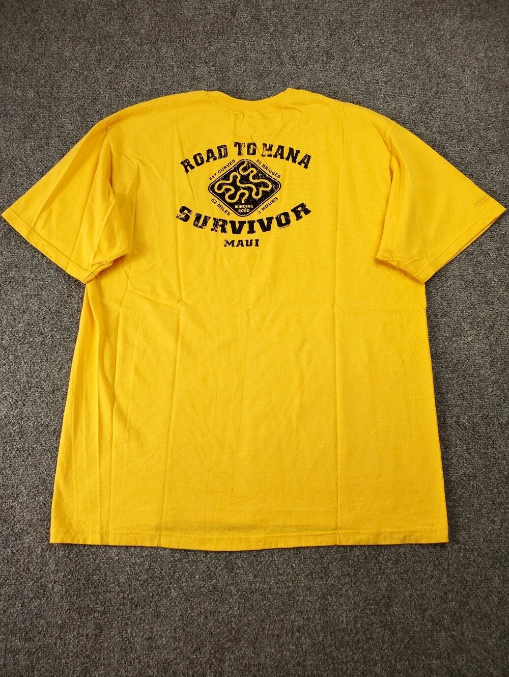 Vintage Y2K Crazy Shirts Hawaii T Shirt Large Road To Hana Survivor Maui USA